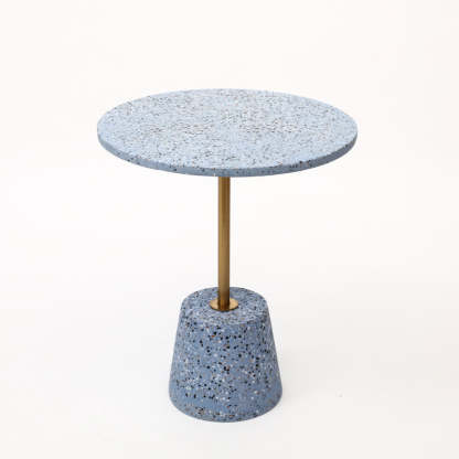 Scandinavian Tapered Graphite Iron End Table