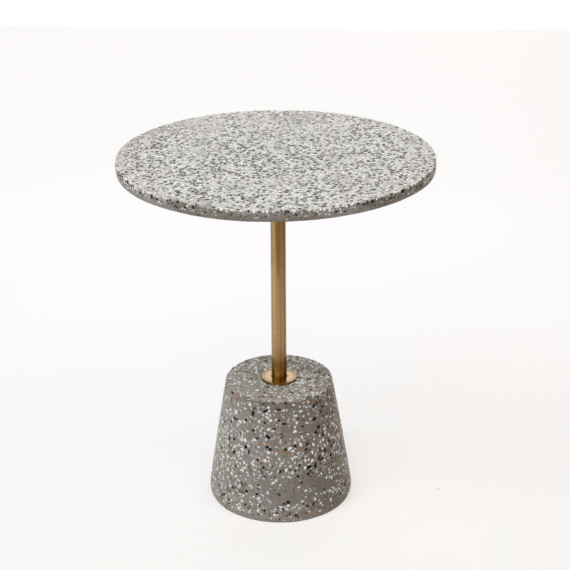 Scandinavian Tapered Graphite Iron End Table
