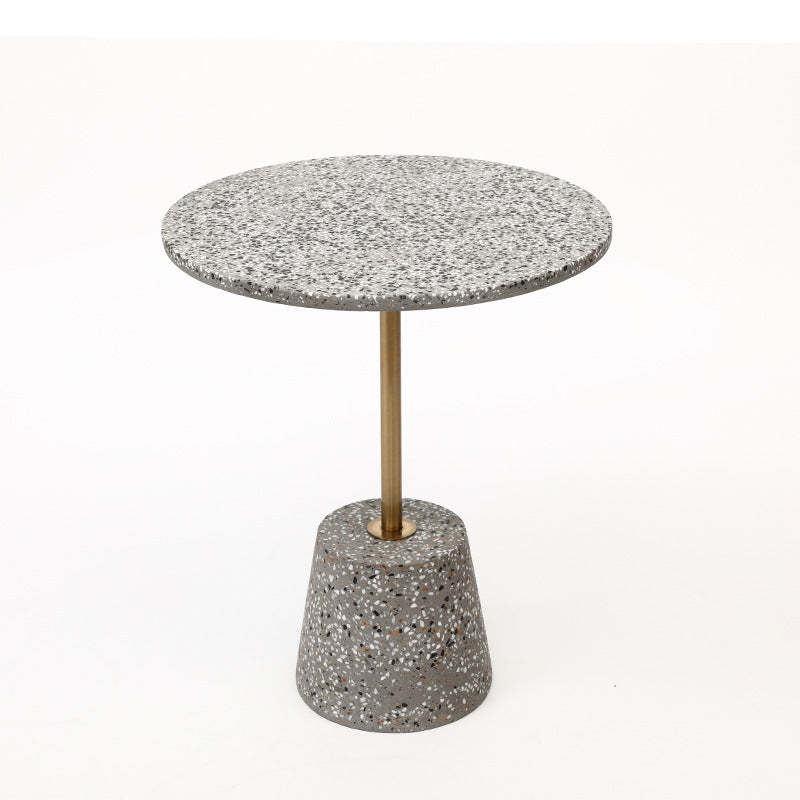 Scandinavian Tapered Graphite Iron End Table