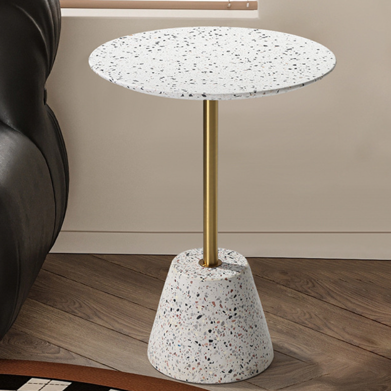 Scandinavian Tapered Graphite Iron End Table — Gray