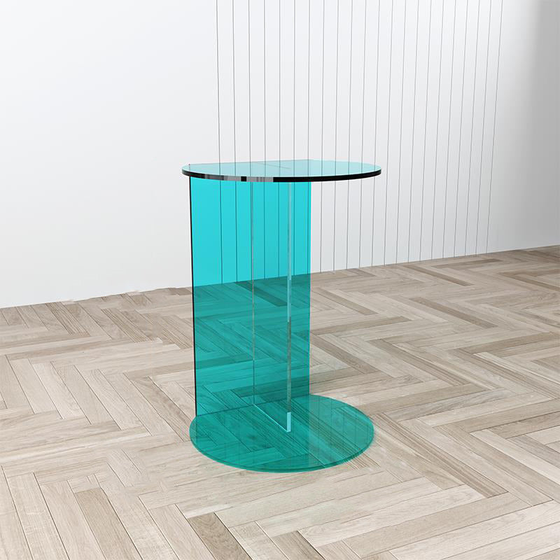 Minimalist Half-Round Acrylic End Table