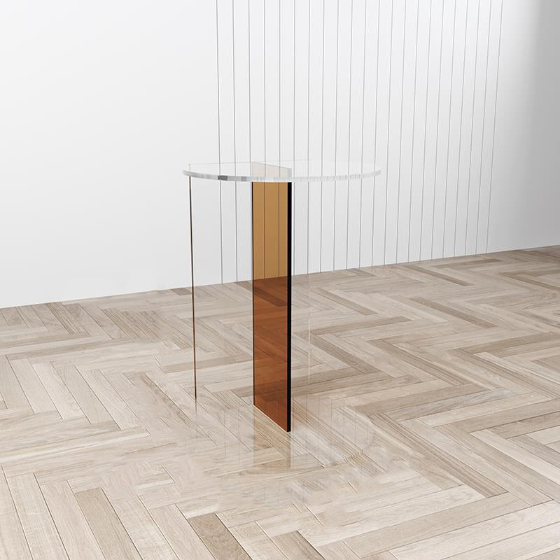 Minimalist Half-Round Acrylic End Table