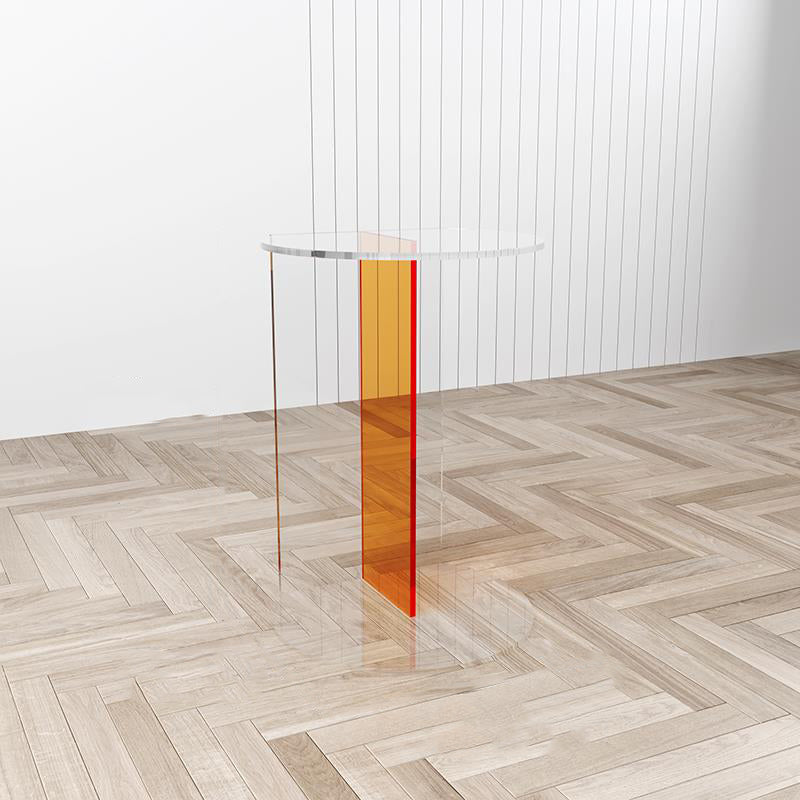 Minimalist Half-Round Acrylic End Table