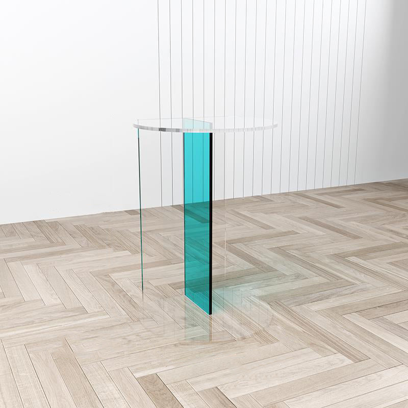 Minimalist Half-Round Acrylic End Table