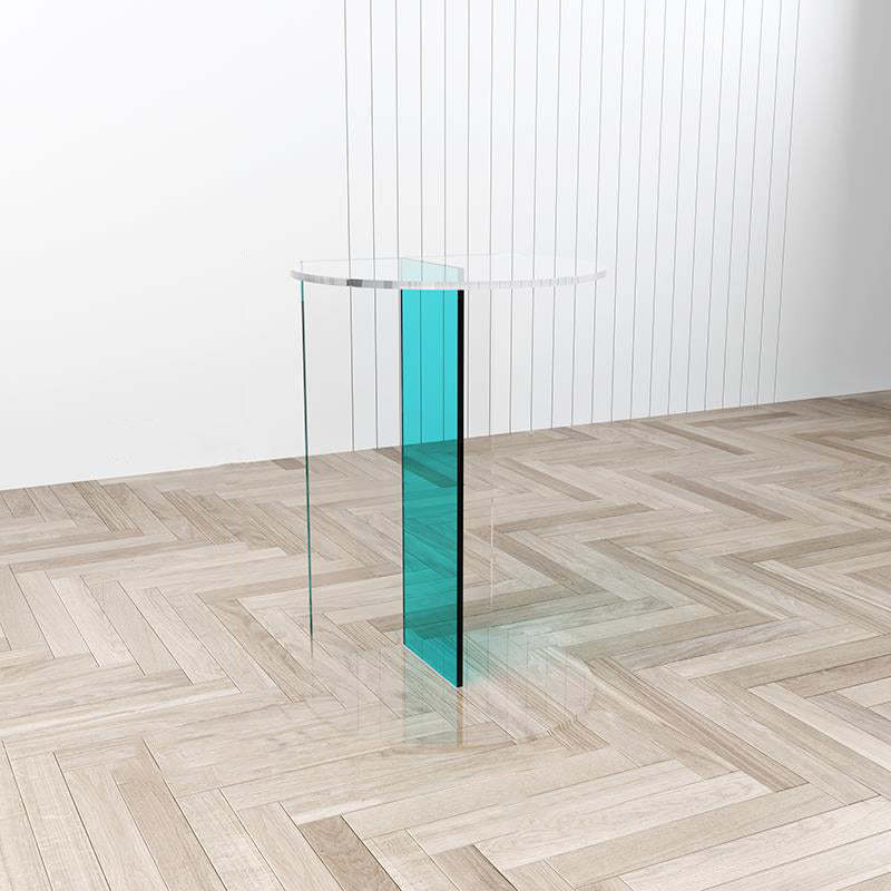 Minimalist Half-Round Acrylic End Table