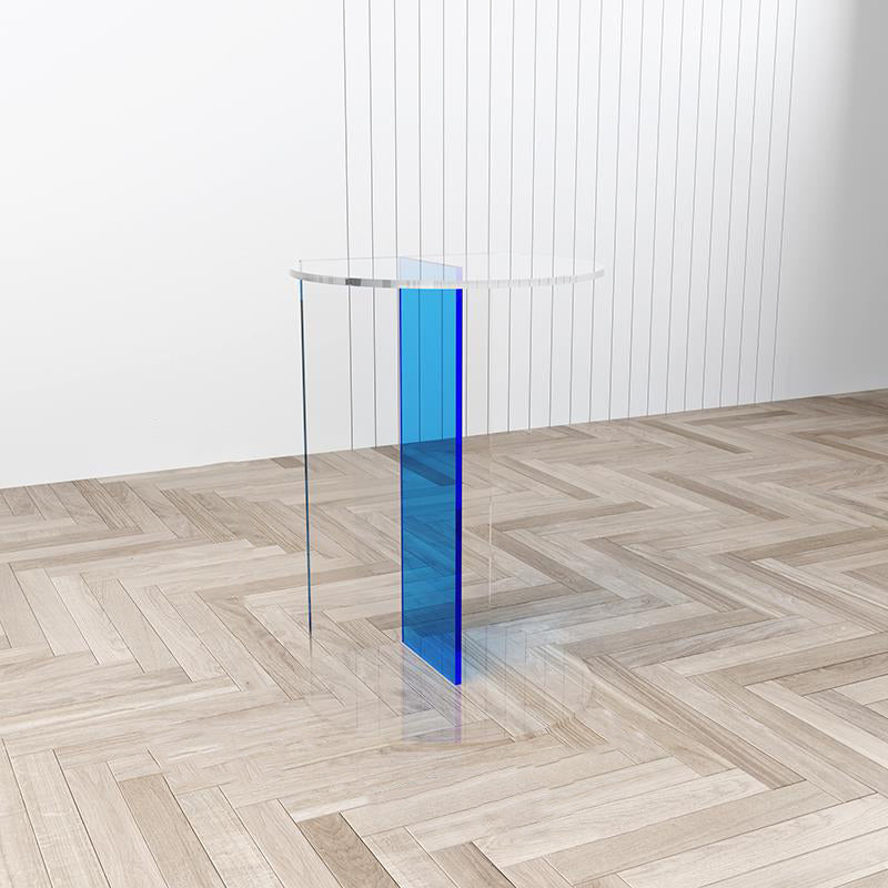 Minimalist Half-Round Acrylic End Table
