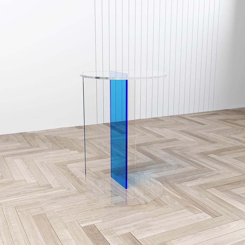 Minimalist Half-Round Acrylic End Table