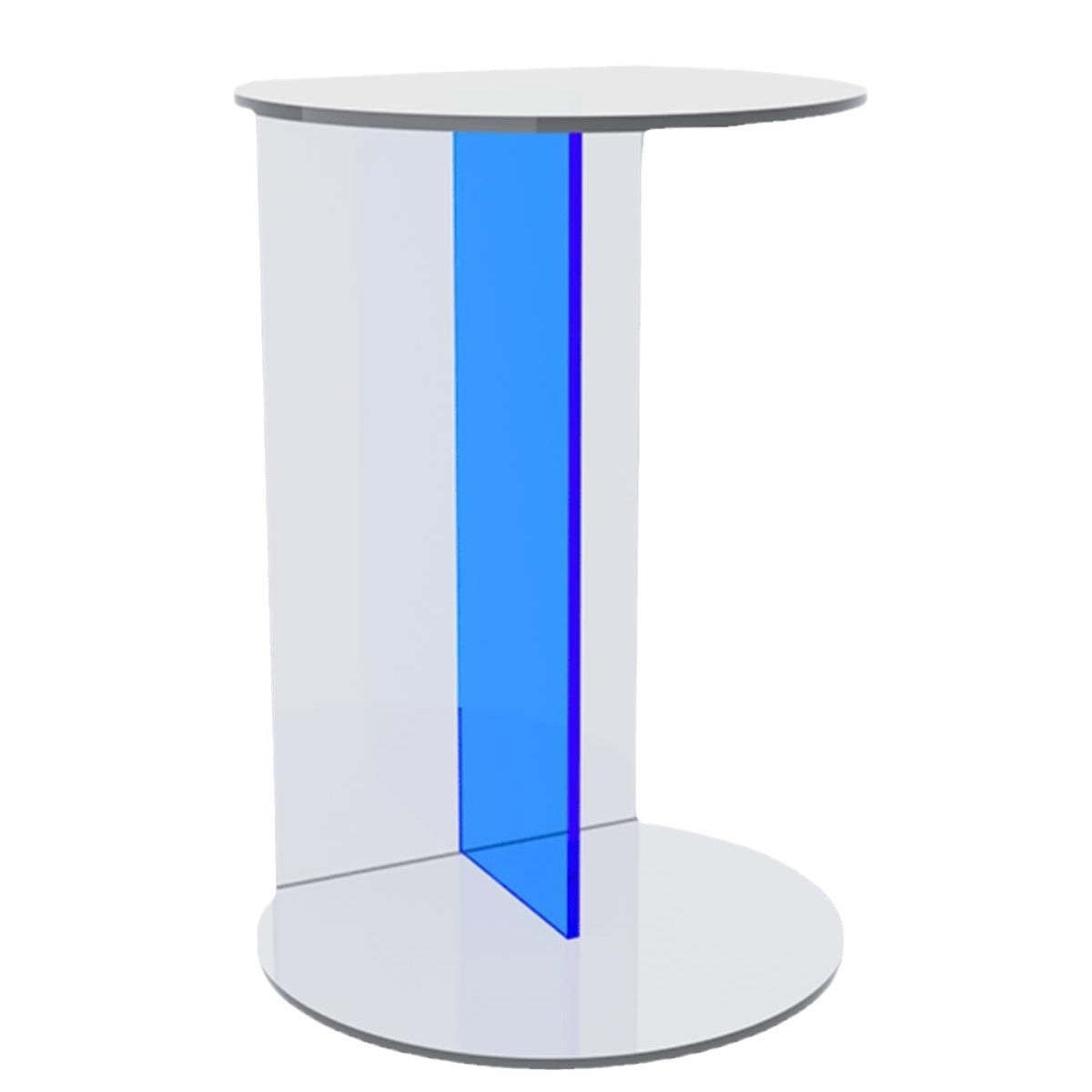 Minimalist Half-Round Acrylic End Table