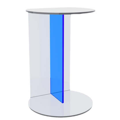 Minimalist Half-Round Acrylic End Table