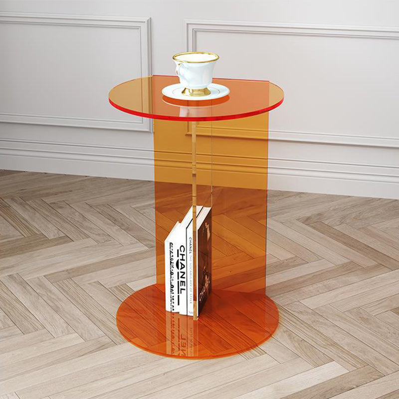 Minimalist Half-Round Acrylic End Table