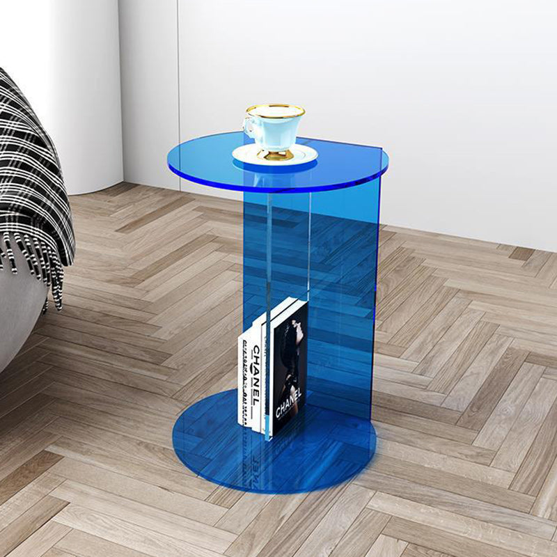 Minimalist Half-Round Acrylic End Table