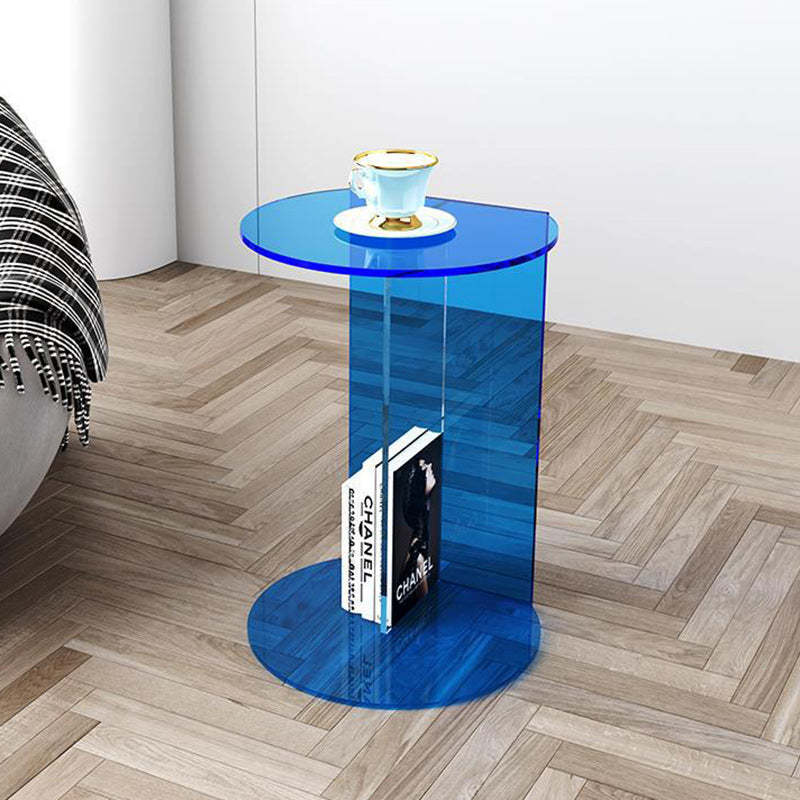 Minimalist Half-Round Acrylic End Table