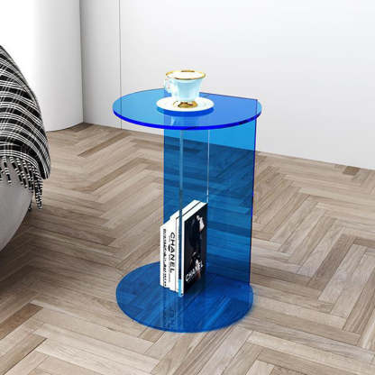 Minimalist Half-Round Acrylic End Table