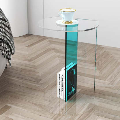 Minimalist Half-Round Acrylic End Table