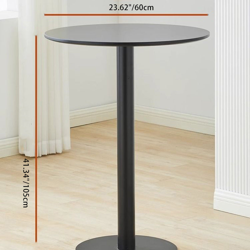 Minimalist Cylinder Wood Metal End Table