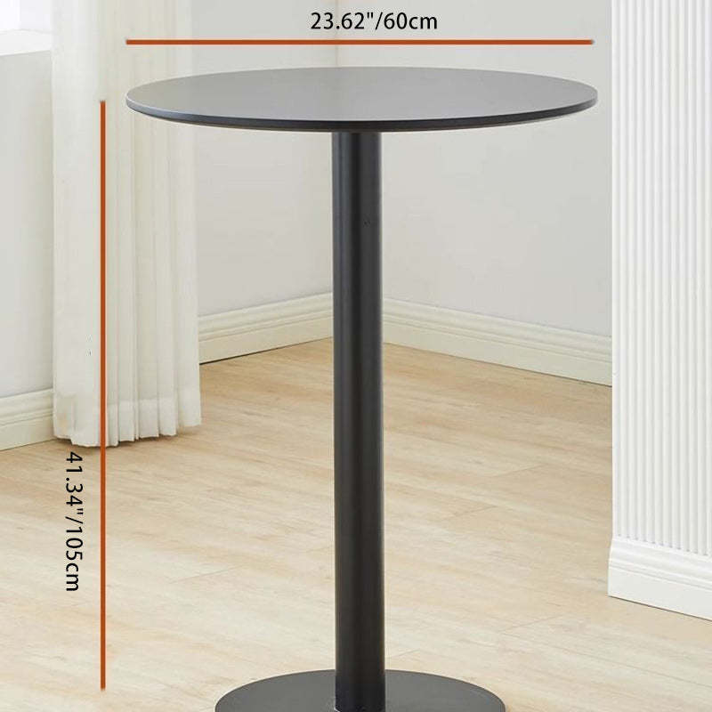 Minimalist Cylinder Wood Metal End Table
