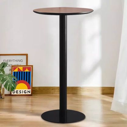 Minimalist Cylinder Wood Metal End Table