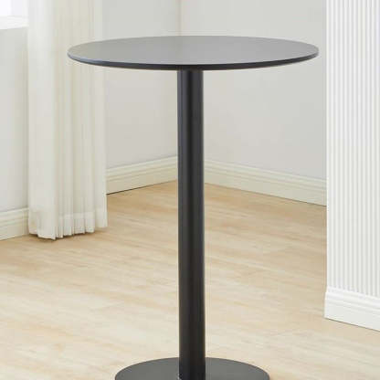 Minimalist Cylinder Wood Metal End Table