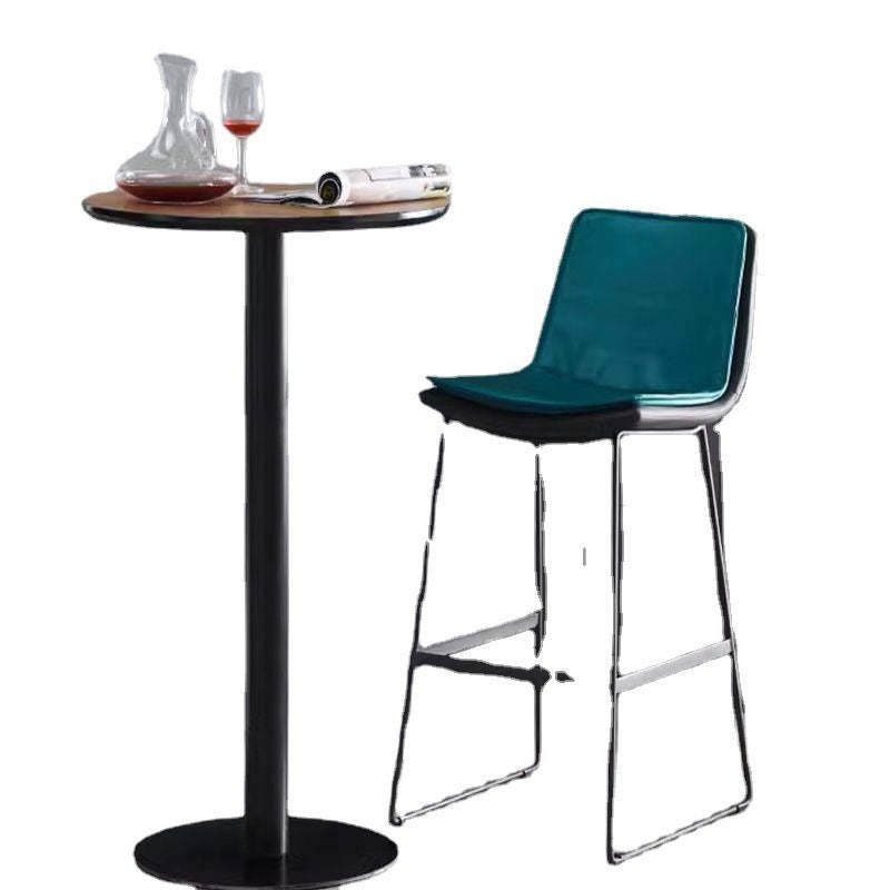 Minimalist Cylinder Wood Metal End Table