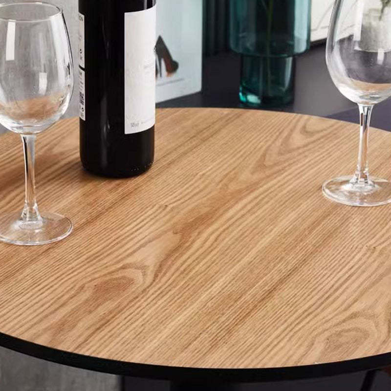 Minimalist Cylinder Wood Metal End Table