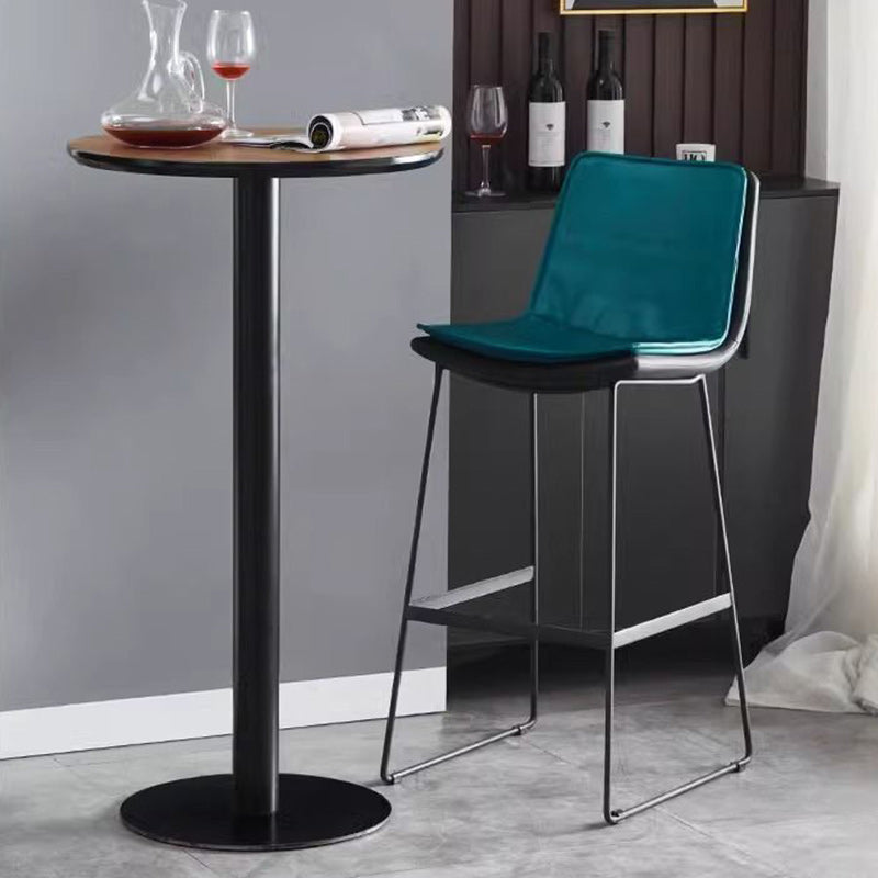 Minimalist Cylinder Wood Metal End Table