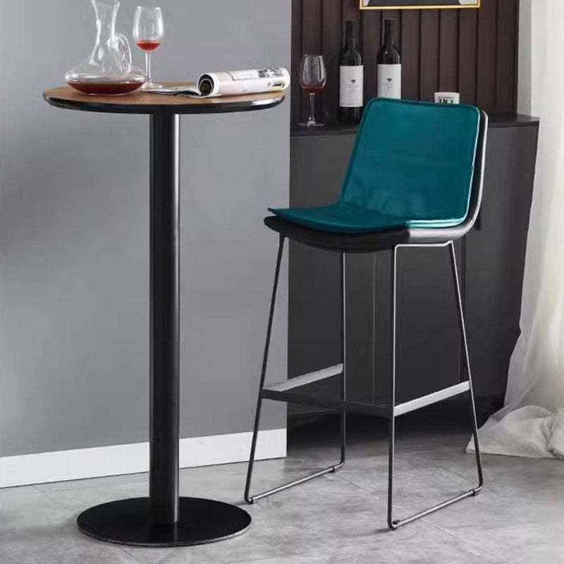 Minimalist Cylinder Wood Metal End Table