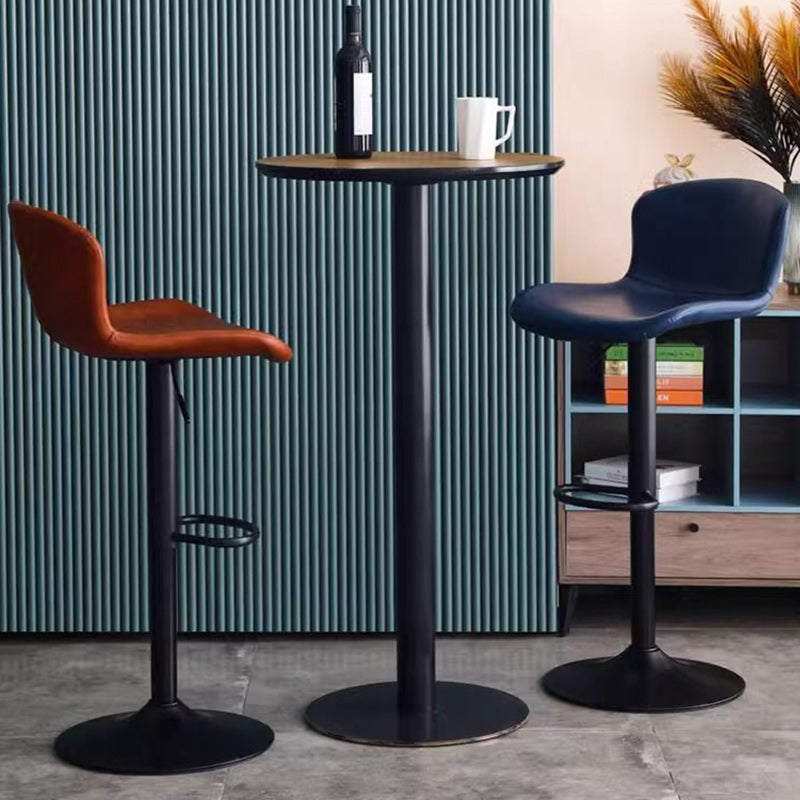 Minimalist Cylinder Wood Metal End Table