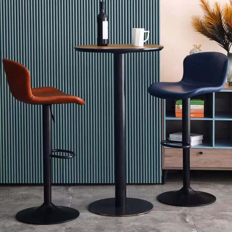 Minimalist Cylinder Wood Metal End Table