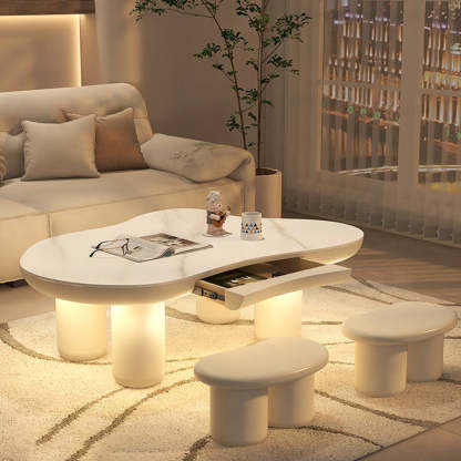 Minimalist Stainless Steel 1-Tier End Table