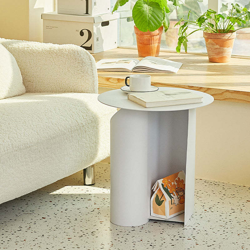 Scandinavian Open-Curve Iron End Table