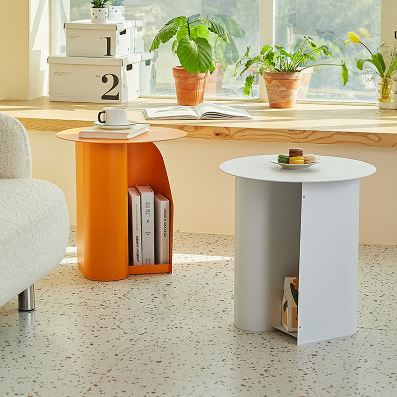 Scandinavian Open-Curve Iron End Table