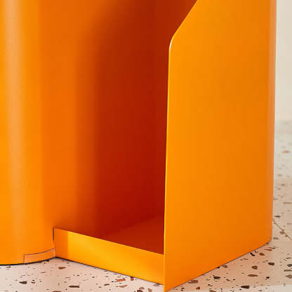 Scandinavian Open-Curve Iron End Table
