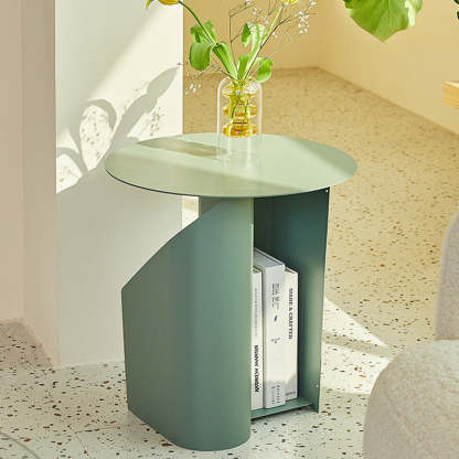 Scandinavian Open-Curve Iron End Table
