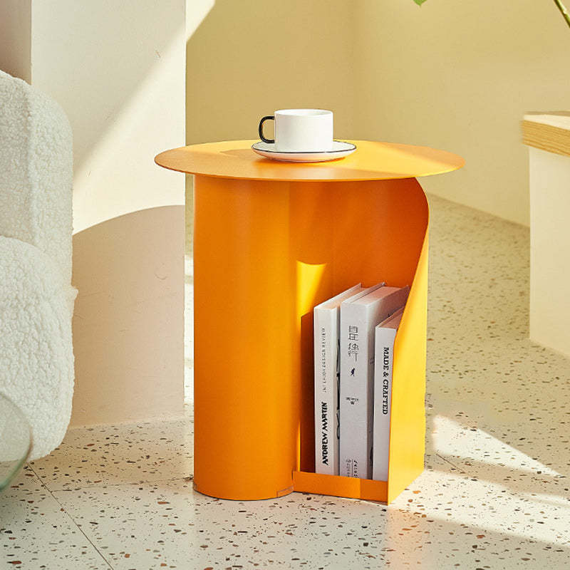 Nordic open-curve end gray end & side tables, Lighom — Orange