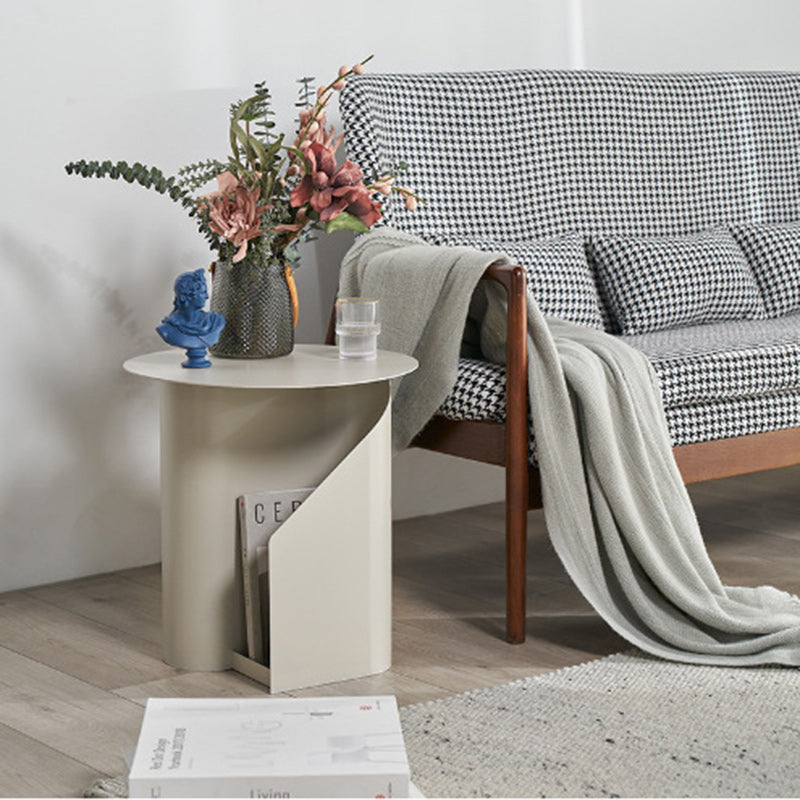 Scandinavian Open-Curve Iron End Table