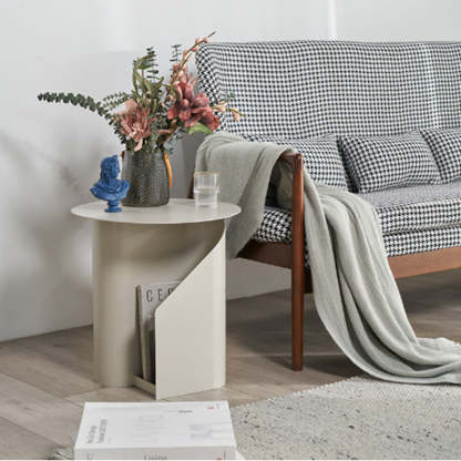 Scandinavian Open-Curve Iron End Table