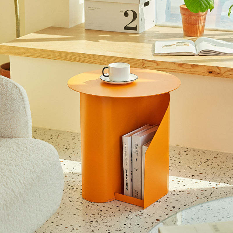 Scandinavian Open-Curve Iron End Table
