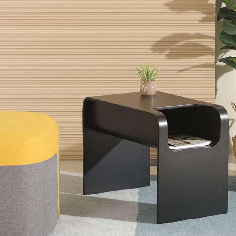 Scandinavian Void Wood End Table — Original Wood Color