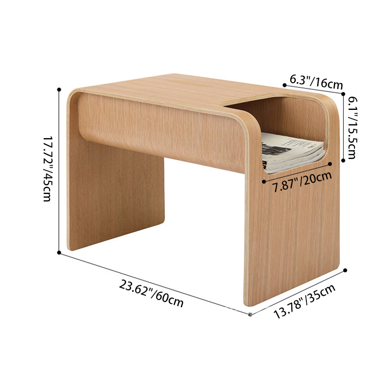 Scandinavian Void Wood End Table