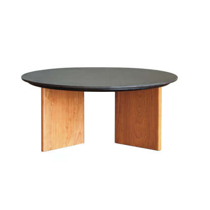 Vintage Rock Panel Cherry Wood End Table