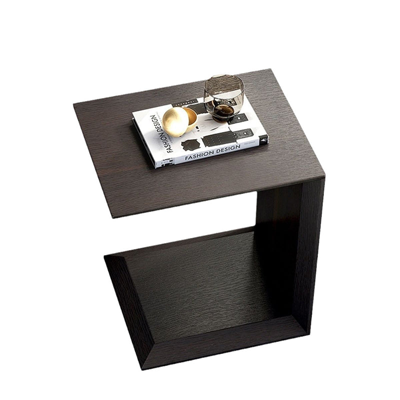 Vintage Rectangular Ash Wood End Table