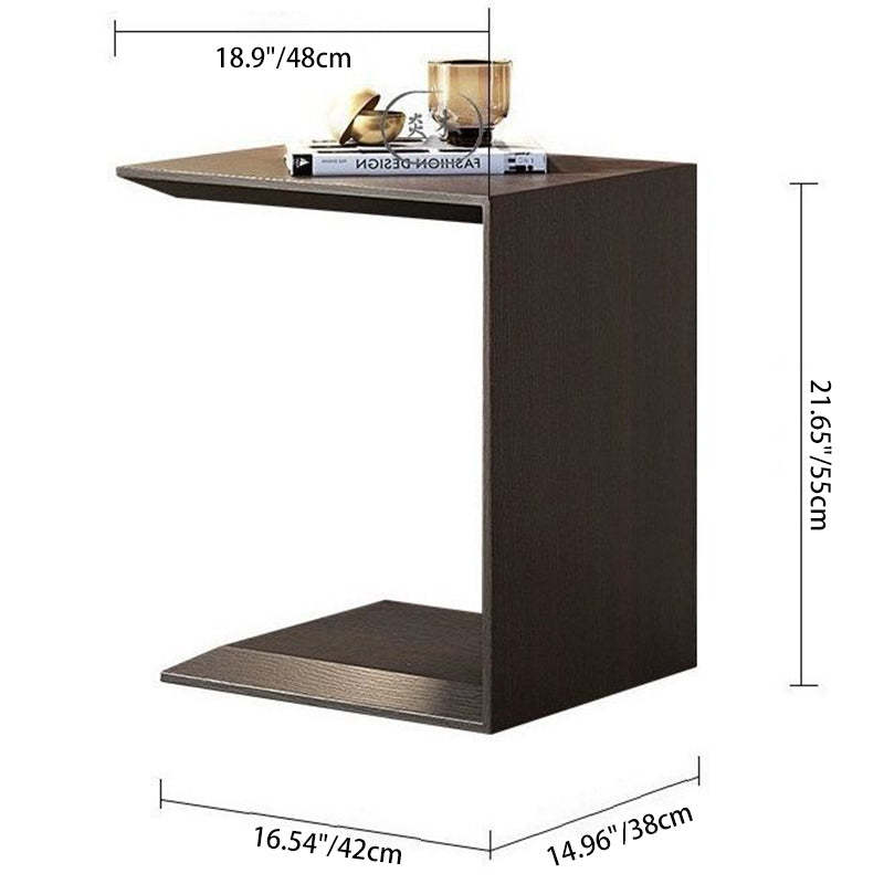Vintage Rectangular Ash Wood End Table