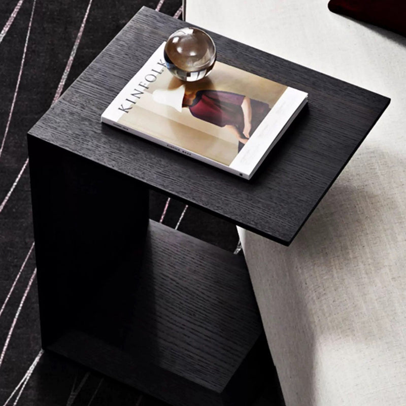 Vintage Rectangular Ash Wood End Table