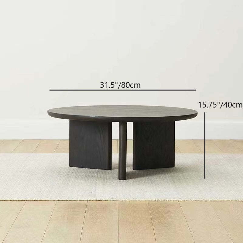 Minimalist Round Solid Wood End Table