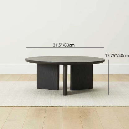 Minimalist Round Solid Wood End Table