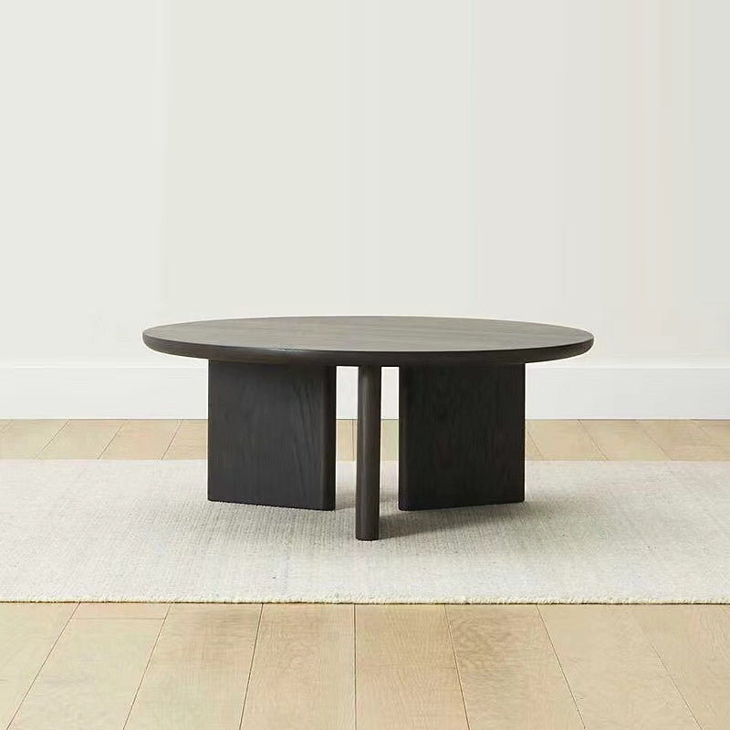 Minimalist Round Solid Wood End Table