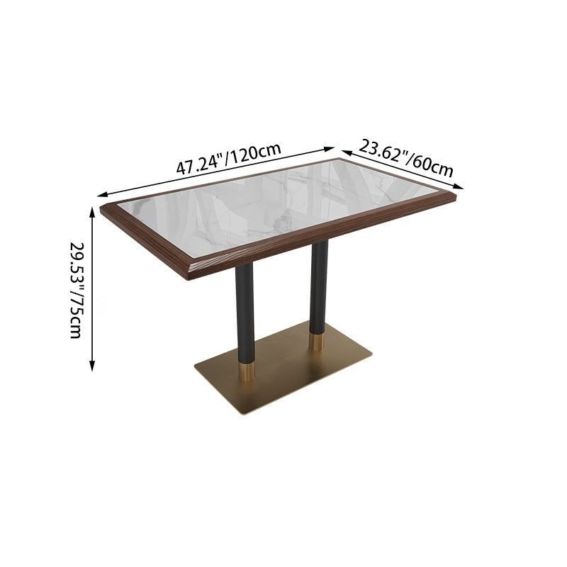 Minimalist Rock Solid Wood Dining Table for 4