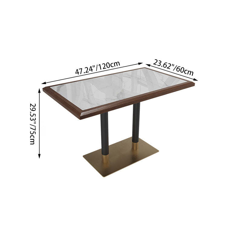 Minimalist Rock Solid Wood Dining Table for 4