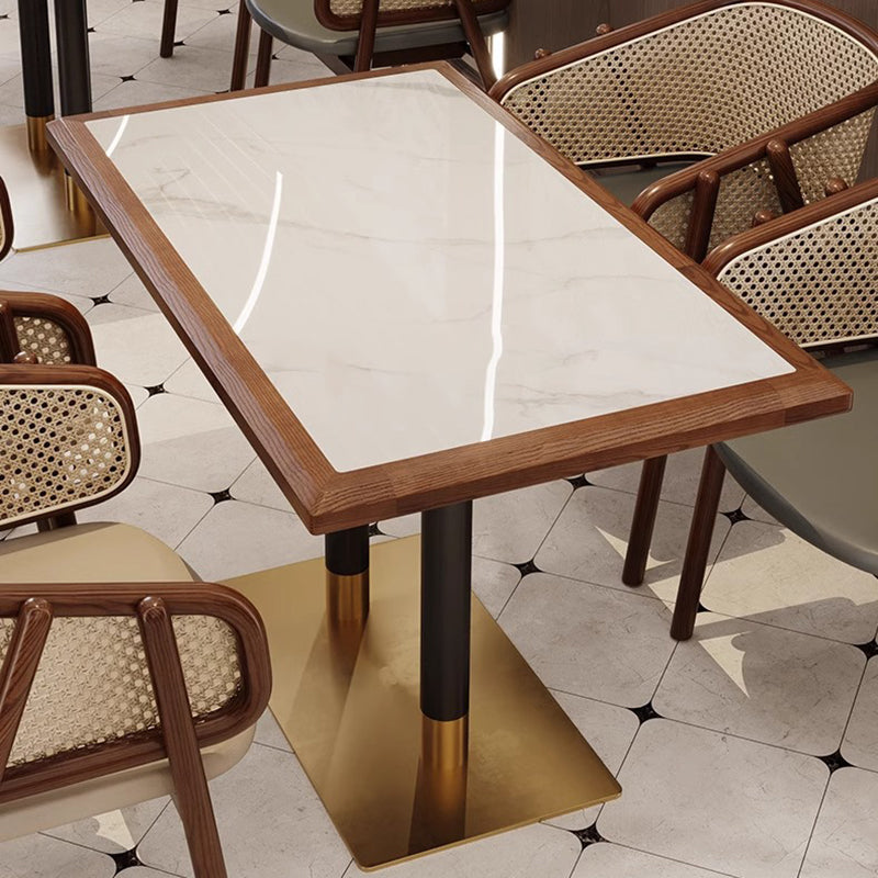 Minimalist Rock Solid Wood Dining Table for 4
