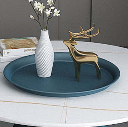 Scandinavian Conical Rock Slab Iron End Table